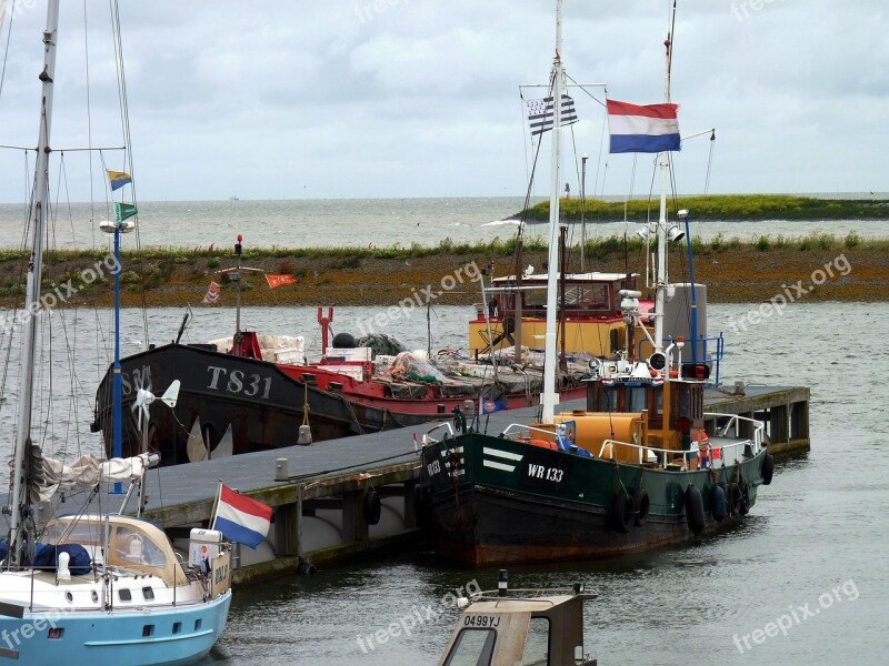 Port Ship Wadden Sea Shore Free Photos