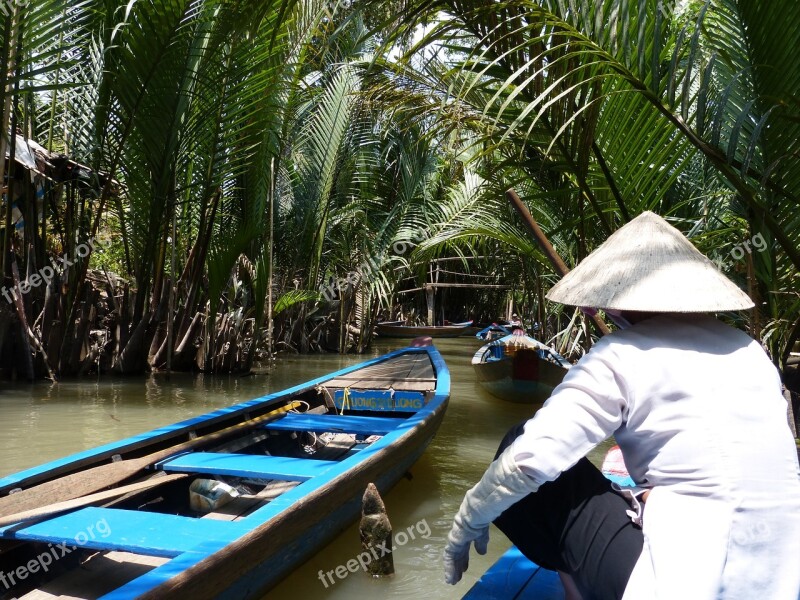 Viet Nam Boat Mekong Free Photos