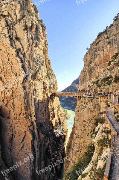 Defile Caminito Del Rey Suspension Bridge Free Photos