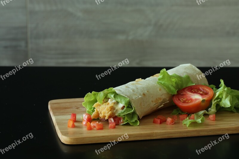 Burger Fastfood Chicken Wrap Food