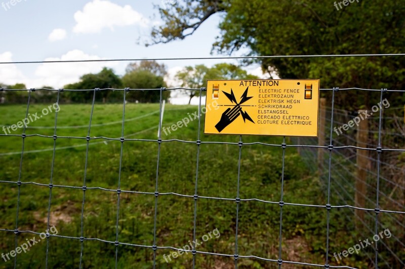 Electric Fence Field Grass Electric Fence