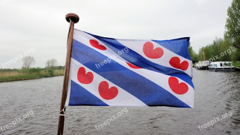 Flag Friesland Water-lily Leaves Fryslan Free Photos