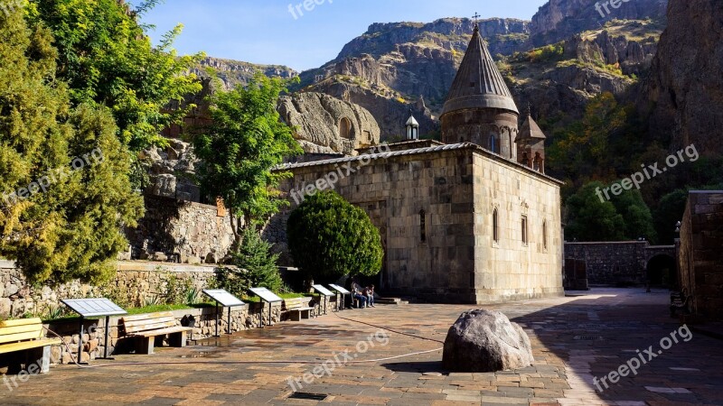 Church Geghard Armenia Outside Religion