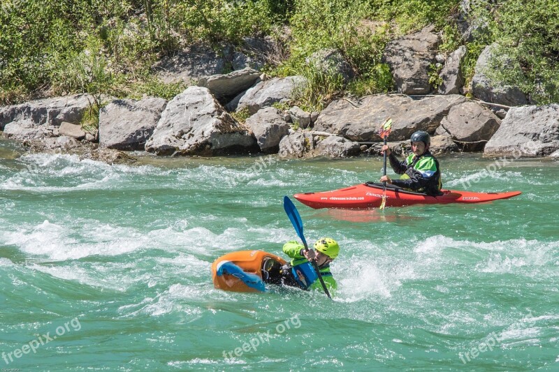 White Water River Canoeing Boat Sport