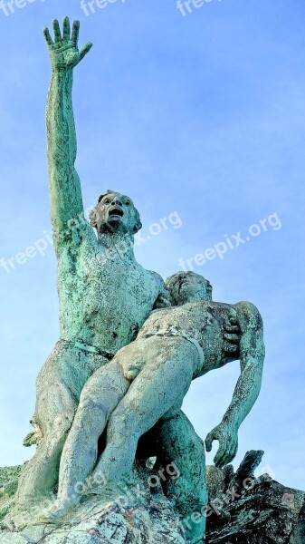 France Marseille Statue Palais Pharo