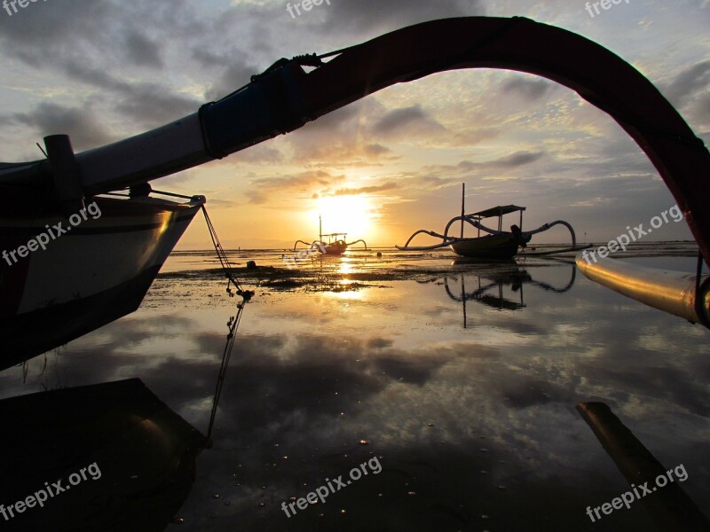 Sanur Landscape Bali Indonesia Sun