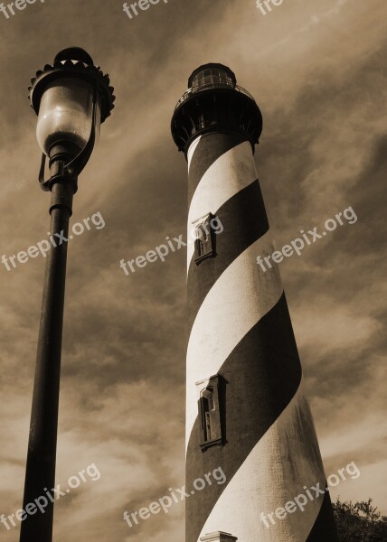 Lighthouse St Augustine Florida Sepia Free Photos