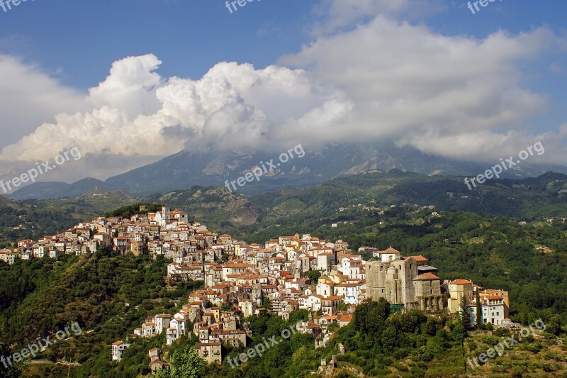 Landscape Rivello Basilicata Italy Borgo