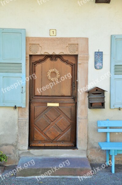 Door Wooden Door Carved Door Alsace House