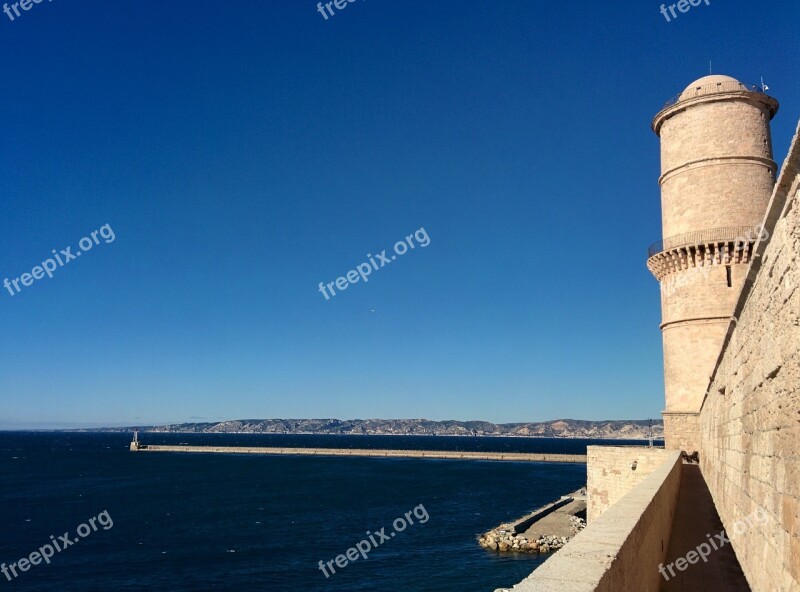 Saint Jean Marseille Castle Fort Sea