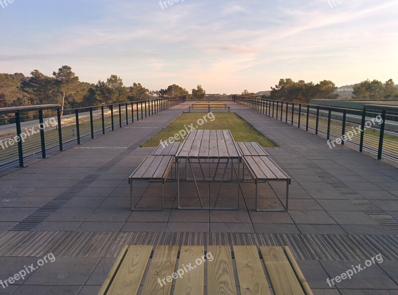 Picnic Table Roof Terrace Perspective