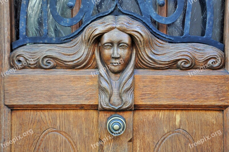 Door Wooden Door Carved Door Alsace House