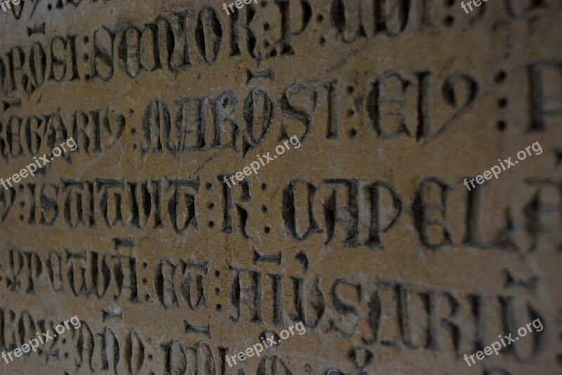 Latin Recorded Stone Old Registration