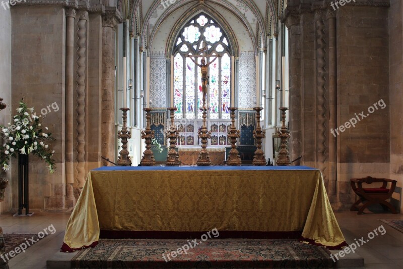 Altar Cross Church Cathedral Gold