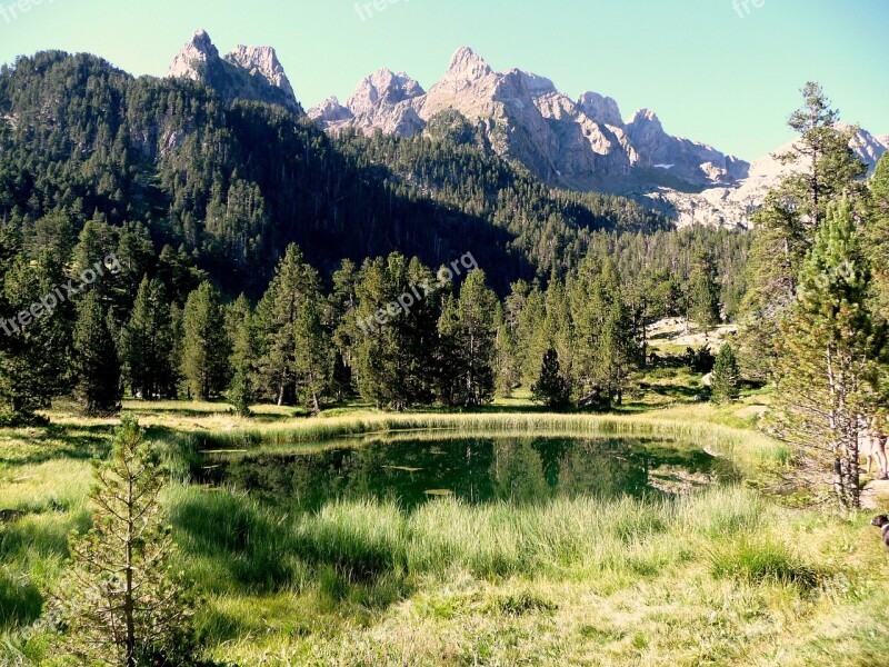 Benasque Valley Mountain Pyrenees Lake Landscape