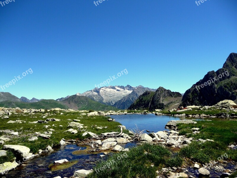 Mountain Benasque Valley Lake Landscape Pyrenees