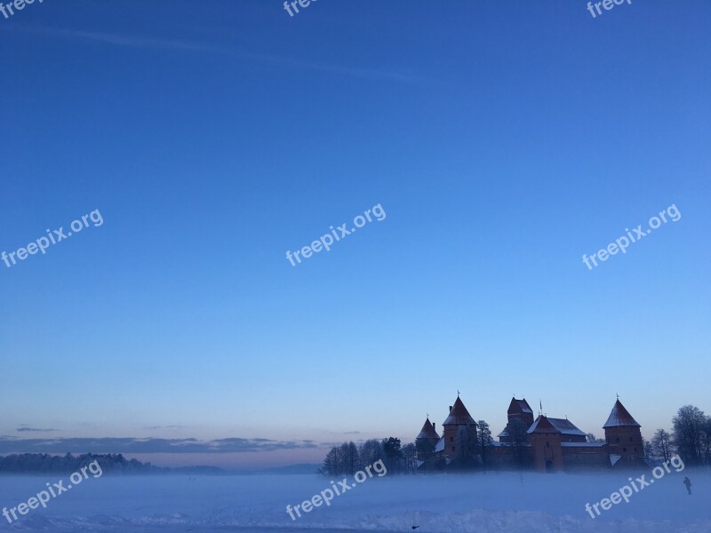 Winter Snow Lithuania Cold Frost