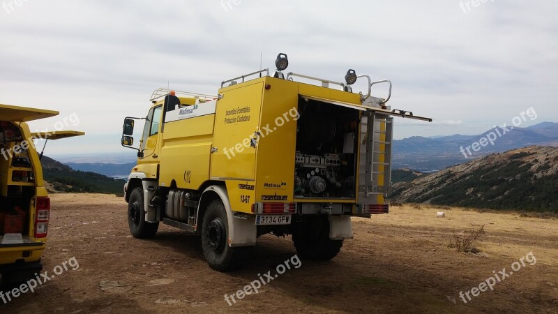 Truck Fire Forest Fire Prevention Free Photos