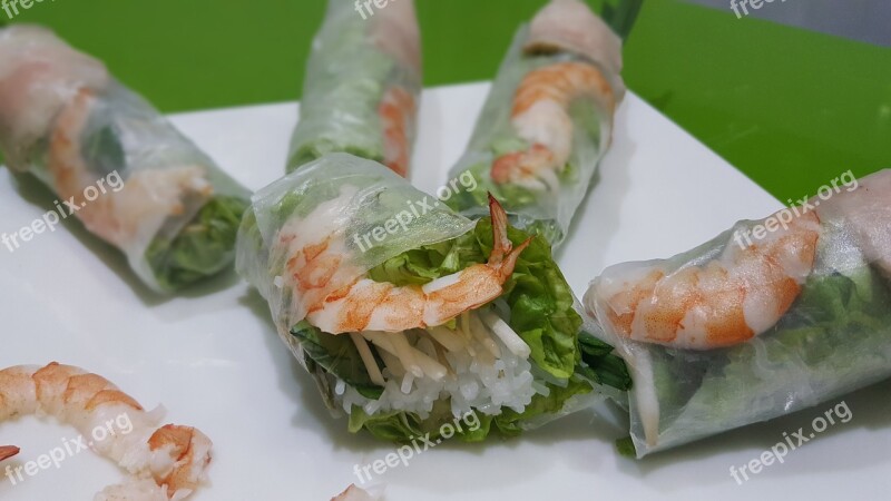 Food Street Food Viet Nam Food Spring Roll Free Photos