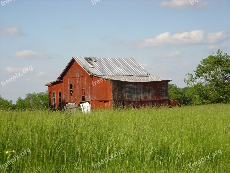 Old Barn Countryside Rural Weathered Wooden