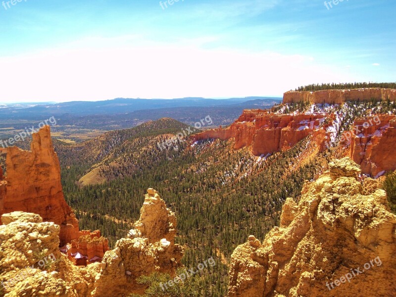 Bryce Canyon Scenic Canyon Landscape Nature