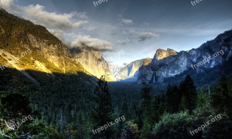 Yosemite Valley Usa California Postcard