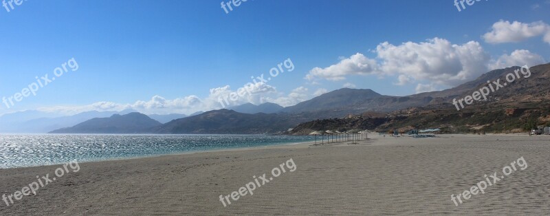 Crete Sea Headland Beach Sand