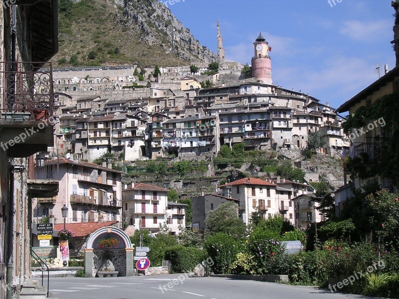 Tends Beautiful Village Perched France Alpes-maritimes