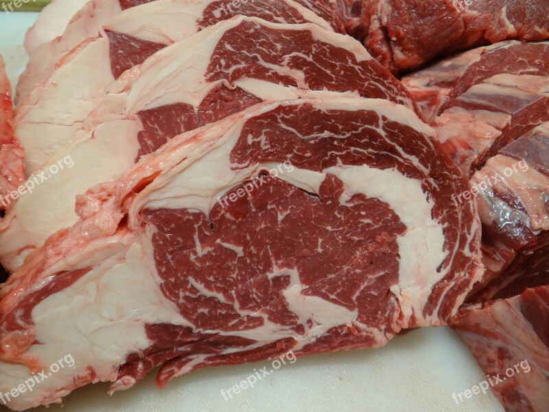 Beef Ribeye Steak Food Meat