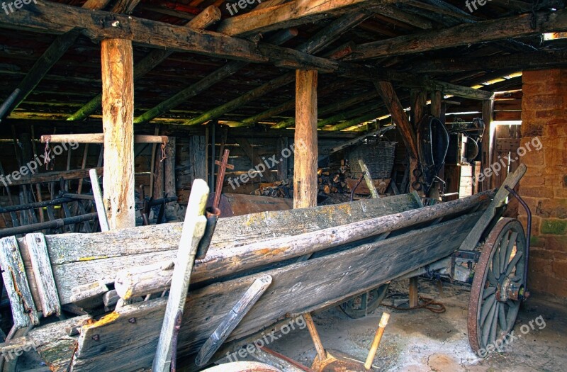 Farm Barn Hay Wagon Free Photos