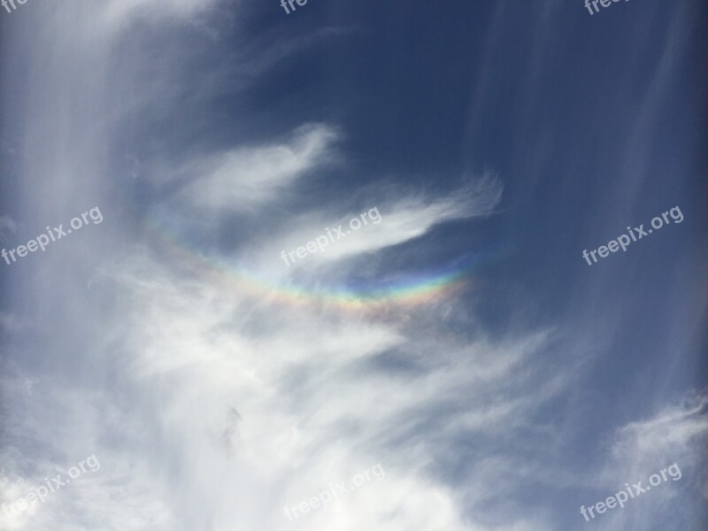 Rainbow Sky Light Nature Rain