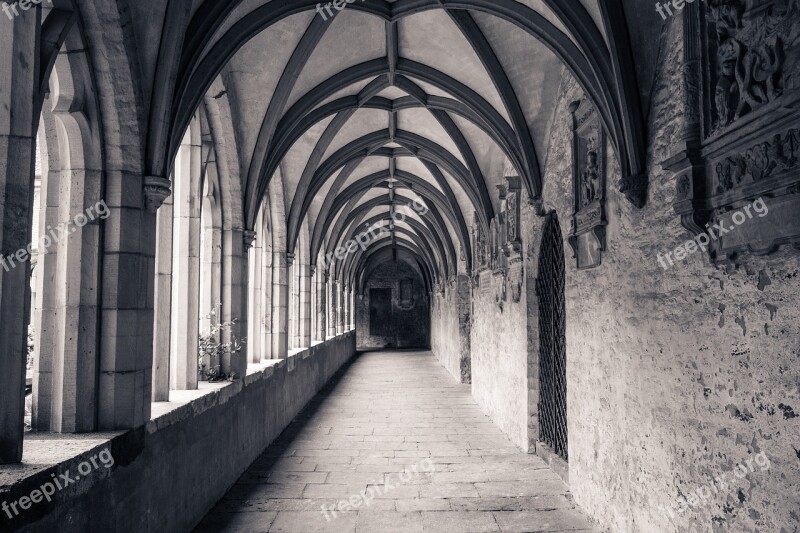 Cloister Church Architecture Old Pointed Arch