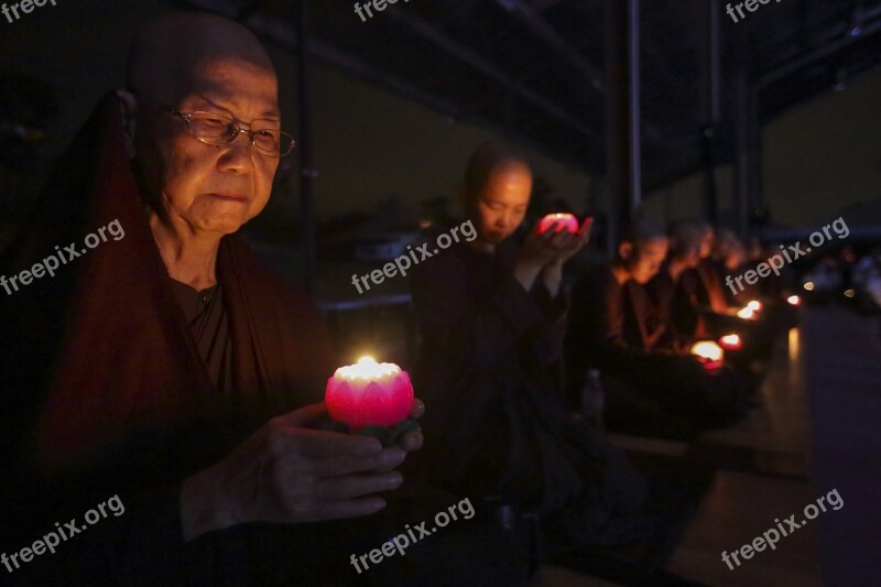 Nuns With Candles Blessing Candles Lighting Candles Religion