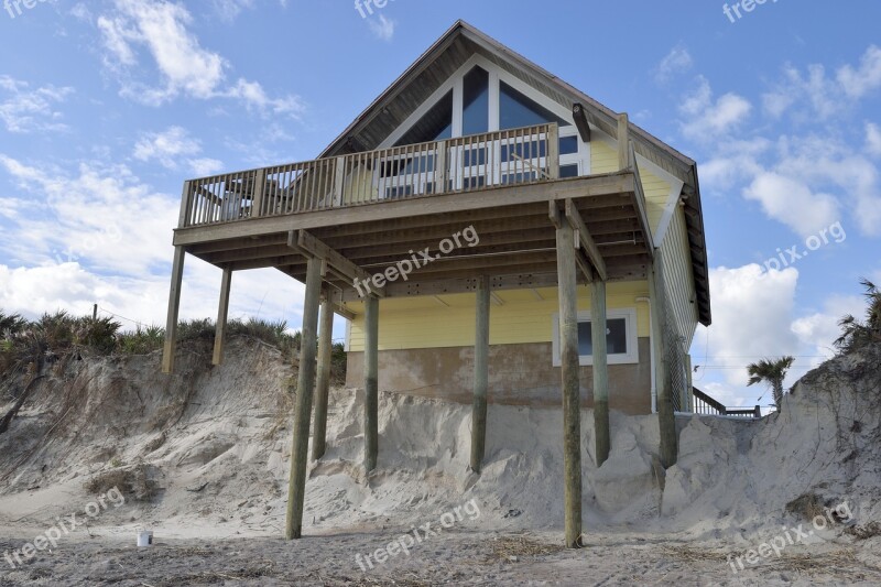 Beach Erosion Hurricane Matthew Damage Landscape Outdoors