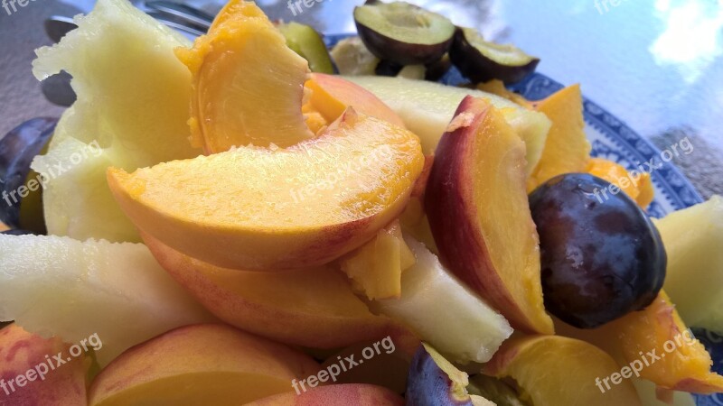 Peach Fruit Fruit Salad Food Organic