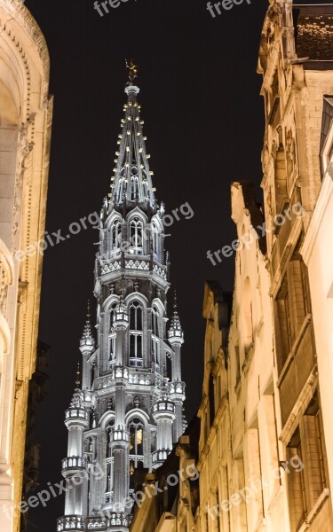 Brussels Large Square Saint Michel Belgium Architecture