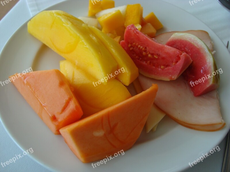 Breakfast Fruits Fresh Natural Delicious