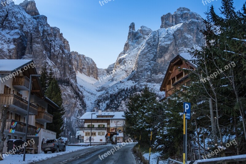 South Tyrol Dolomites Corvara Sella Group Mountains