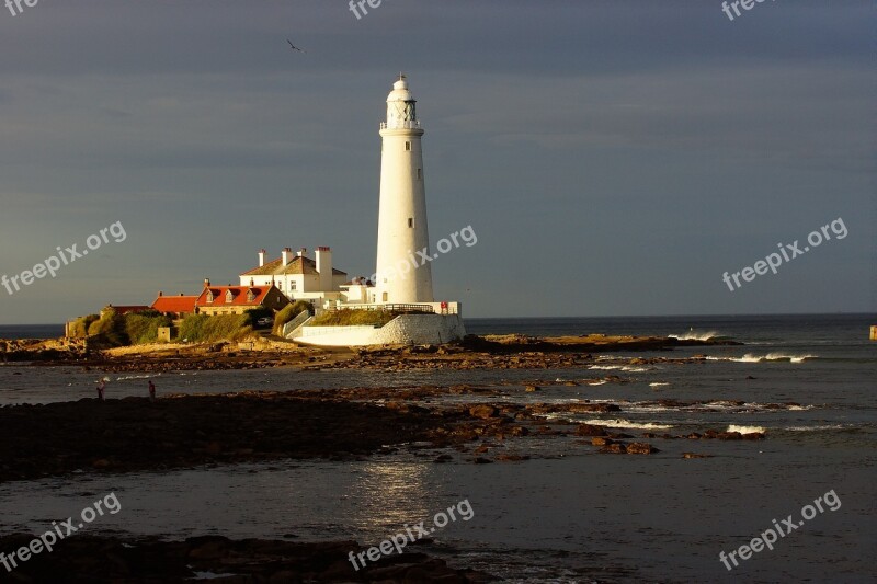 Lighthouse St Marys Lighthouse Whitley Bay Free Photos