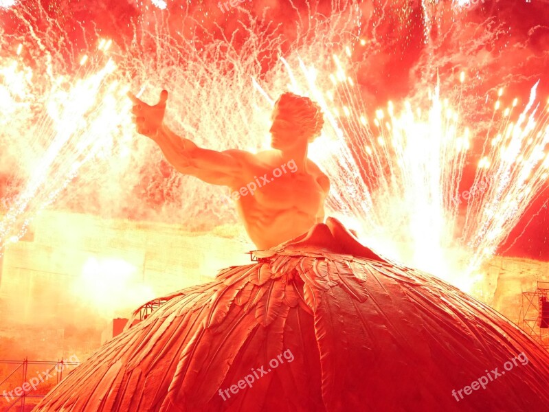 Opera Fireworks Angel Hand Santa Margarethen