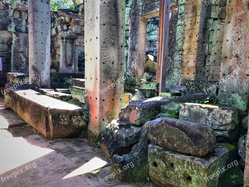 Preah Khan Temple Cambodia Architecture Angkor