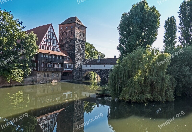 Nuremberg Historically Pegnitz Historic Center Architecture