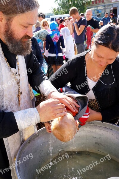 Church Orthodoxy Baptism Boy Woman