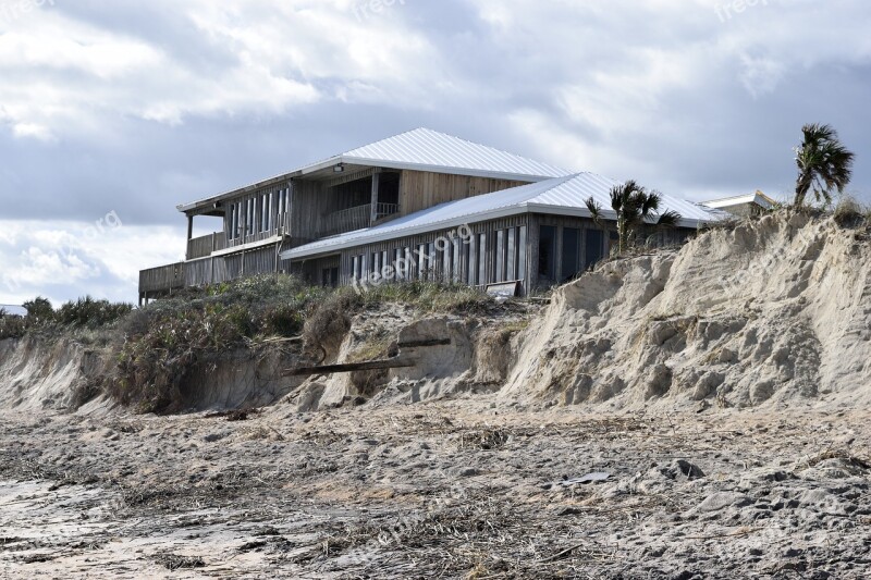 Beach Erosion Hurricane Matthew Damage Destruction Beach