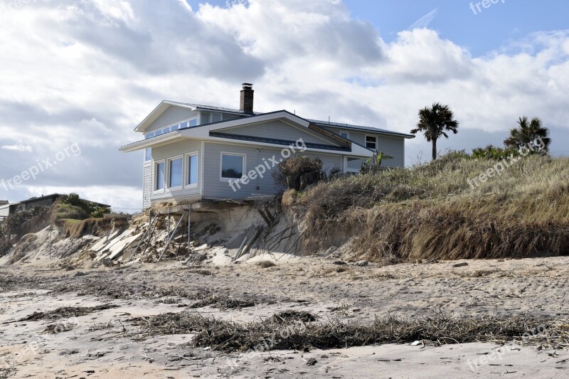 Beach Erosion Hurricane Matthew Damage Destruction Beach