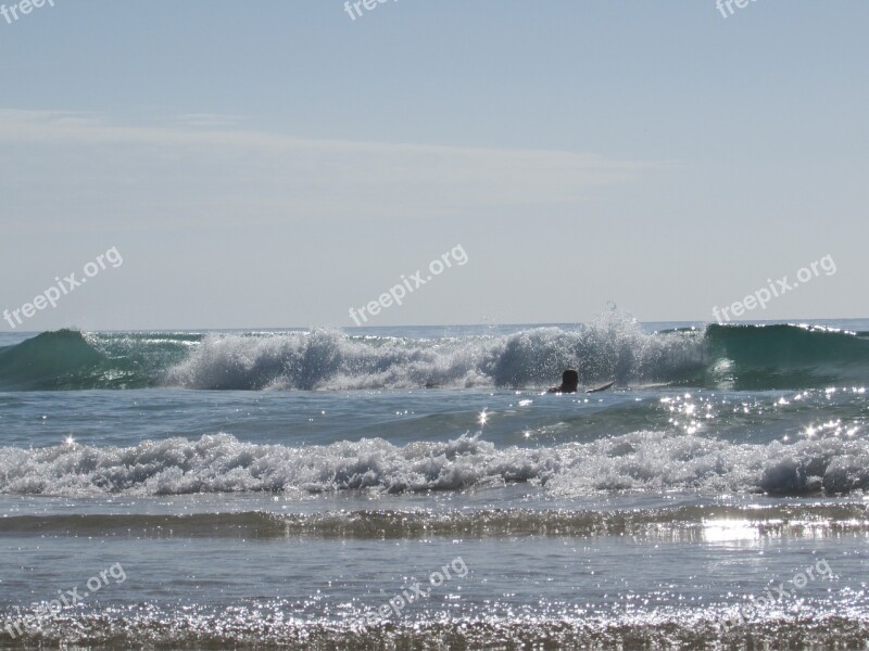 Mar Waves Rio De Janeiro Brazil Water