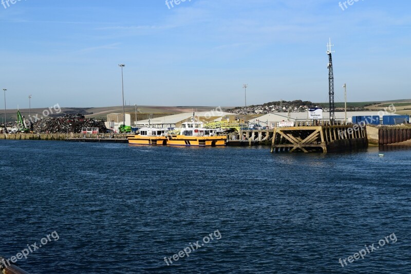 Newhaven Sea Sussex Landscape Harbour