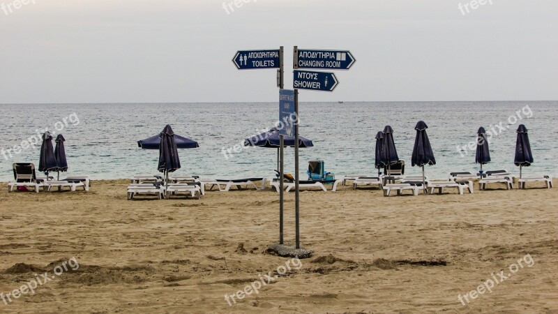 Beach Empty Melancholy Autumn End Of Season