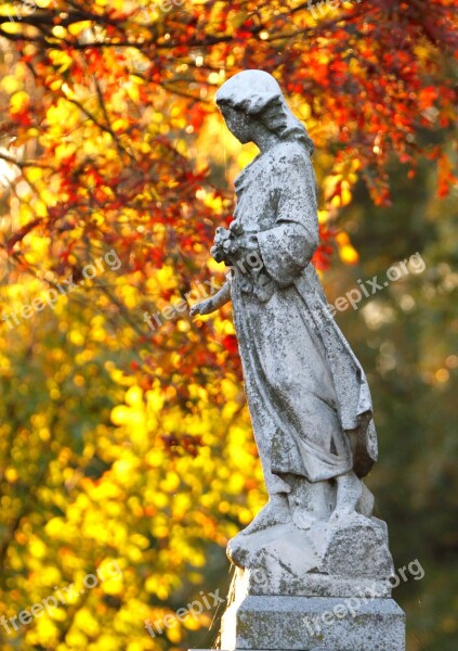 Angel Statue Sculpture Religion Old