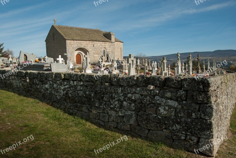 France Lozere Cemetery Graves Chapel